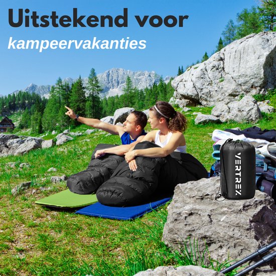 Sac de couchage momie Vertrex Tri-Season Adventure - Sacs de couchage adultes - Camping - Noir