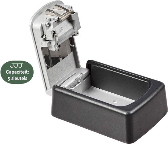 BRASQ Coffre à clés - Coffre à clés extérieur avec code - Coffre avec serrure à combinaison - Armoire à clés - KC500 - Gris