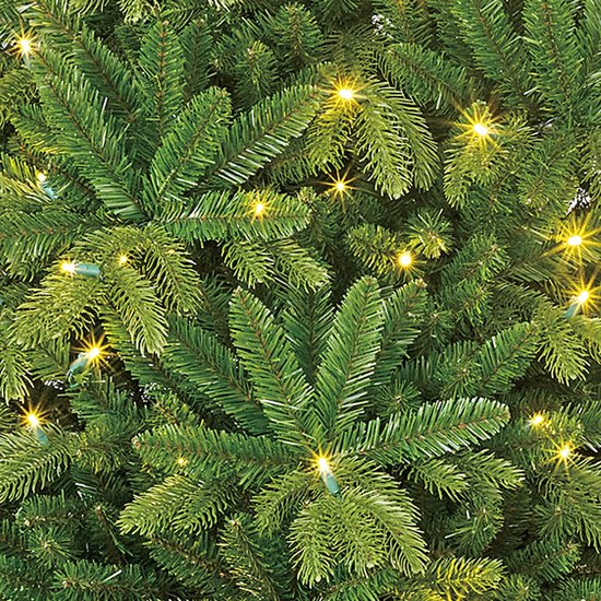 Black Box Trees Brampton Artificial Christmas Tree Slim with LED Lights - H215 x Ø125 cm - Vert