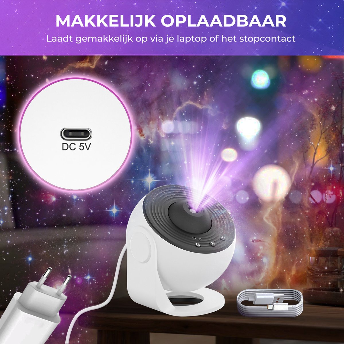 MostEssential Premium 12 en 1 lampe pour projecteur - 360° - 3000 lm - Noir + Blanc