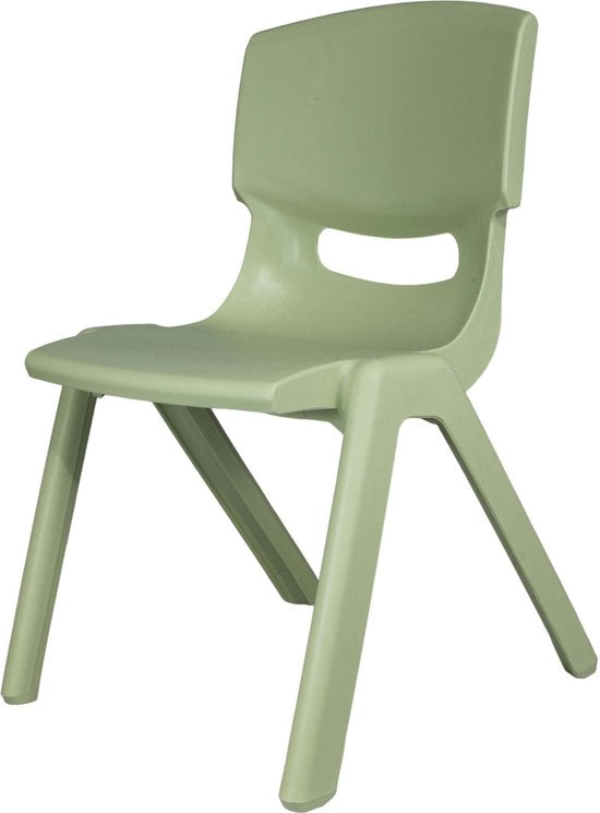 Chaise haute en plastique vert pastel