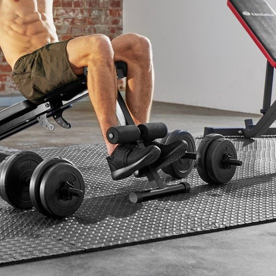 tectake - Lot de 8 tapis de protection tapis de protection de sol tapis de fitness - bleu - 402655