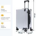Valise cabine - Pathsail® - 40L x 55CM - Blanc