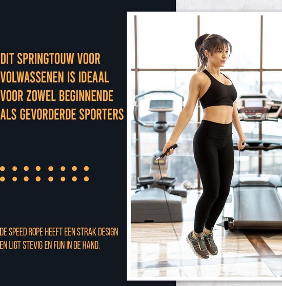 FitBoostR Corde à sauter réglable pour adultes - Corde à sauter professionnelle pour le fitness, la boxe et le CrossFit - 3 mètres