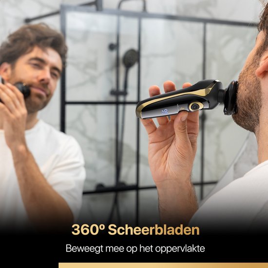 Wellshave 4 in 1 Shaver Elite - Rasoir pour hommes - avec tondeuse et pince à nez - Rasoir électrique - Rasage - Tondeuse à barbe