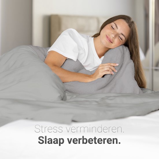 Couverture lestée CozySense® 5 kg - Couverture lestée - Couverture lestée avec répartition de la pression GLASS-Flow® - Couverture lavable incluse - 140x200 cm - Gris