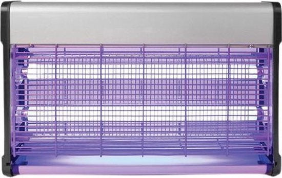 Perel Désinsectiseur, électrique, grille de tension 2800 V, bac de récupération amovible, 100 m², métal