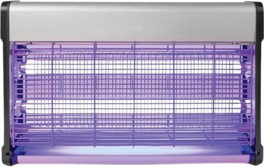 Perel Désinsectiseur, électrique, grille de tension 2800 V, bac de récupération amovible, 100 m², métal