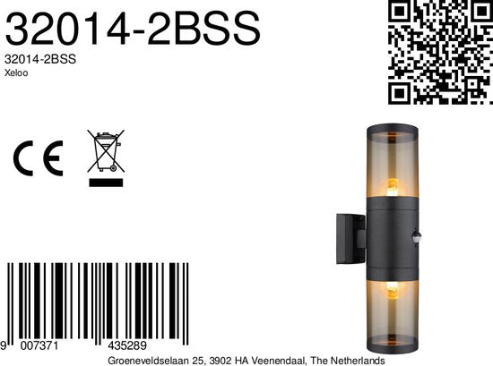 Applique Globo Xeloo - noir - métal - 32014-2BSS