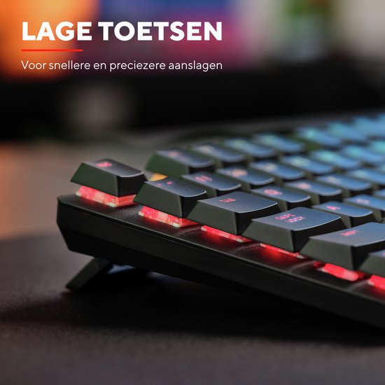 Trust GXT 866 Torix - Clavier gaming mécanique - RGB complet - Commutateurs blancs - PC/PS5 - Qwerty US - Noir