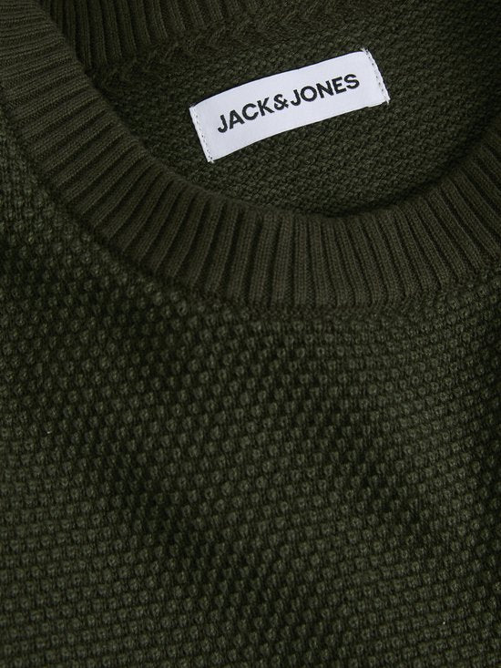 JACK&JONES ESSENTIALS - JJEGLOBE Pull à col rond en maille pour homme