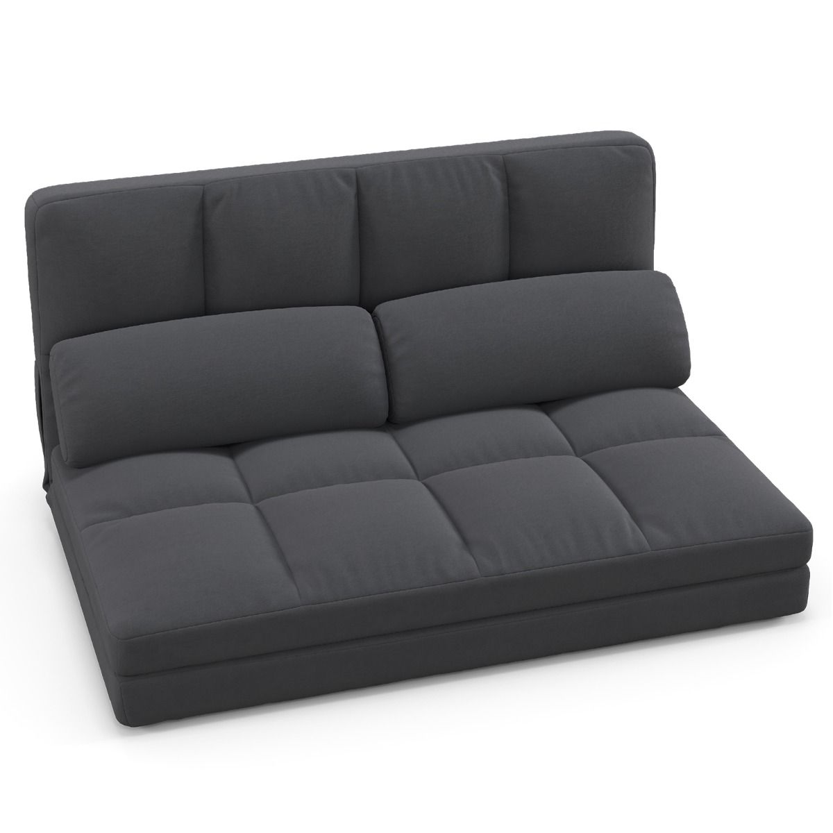 Banquette de sol pliable Coast - Canapé-lit 3 en 1 - Dossier réglable - Gris foncé