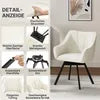 Chaise de salle à manger Yaheetech avec accoudoirs – Beige – 55 x 58,5 x 82 cm – Pivotante à 360° avec revêtement en velours