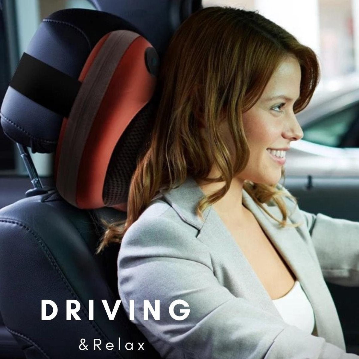 Auronic Coussin de Massage Shiatsu - Appareil électrique pour le cou et le dos - avec fonction chaleur - Noir