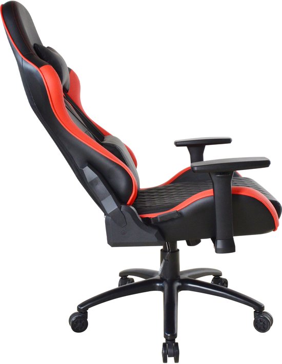 VDD Gaming - Fauteuil gaming - Fauteuils gaming - Fauteuil gaming à assise large - Fauteuil gaming pour personnes de grande taille - rouge - noir - charge maximale de 150 kg