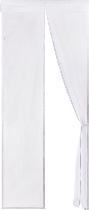 O'DADDY® Rideau de porte - Rideau anti-mouches - Magnétique - Moustiquaire de porte de luxe 100 x 230 cm - Blanc Hor - Rideaux de porte