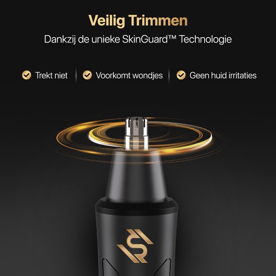 Wellshave 4 in 1 Nose Trimmer Ultimate - Tondeuse à sourcils et à poils d'oreilles tout-en-un - Tondeuse à poils de nez pour hommes - Tondeuse à sourcils