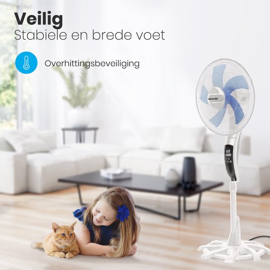 Auronic Tripod Fan - Ventilateur sur pied avec télécommande - minuterie - 50W - 53dB - Blanc