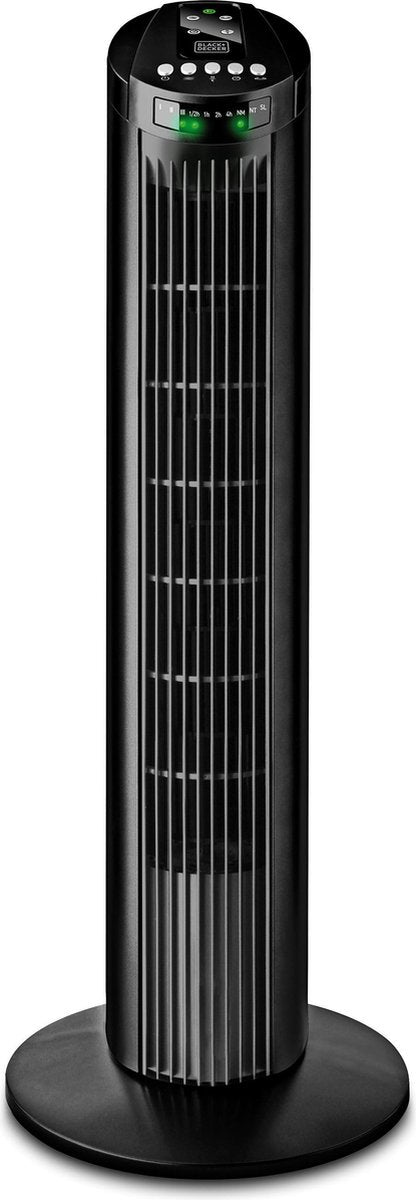 BLACK+DECKER Ventilateur de tour BXEFT45E - Noir - Ø 26 cm - 45 watts - Fonction minuterie