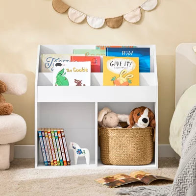 Bibliothèque pour enfants SoBuy avec compartiments de rangement - 73 x 30 x 80 cm - Blanc