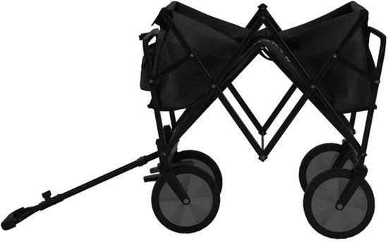 Chariot / Charrette à bras / Chariot de transport - Pliable - Max. 100kg - Noir