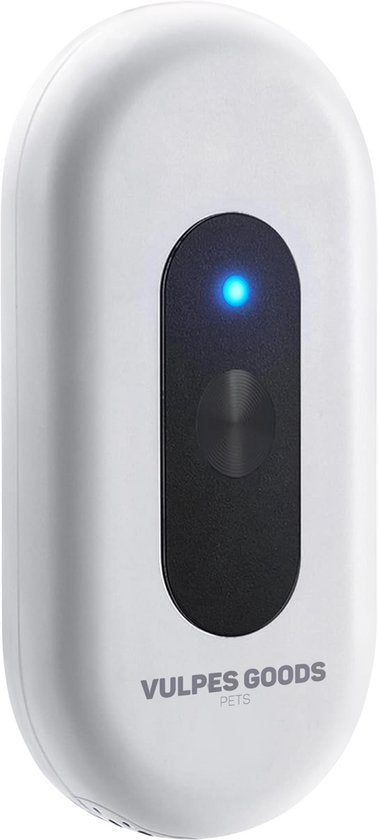 Vulpes Goods® Pets - Éliminateur d'odeurs de bac à litière - Éliminateur d'odeurs de chat - Oxygène actif, ozone et ions - Rechargeable - Éliminateur d'air - Blanc - Version PRO