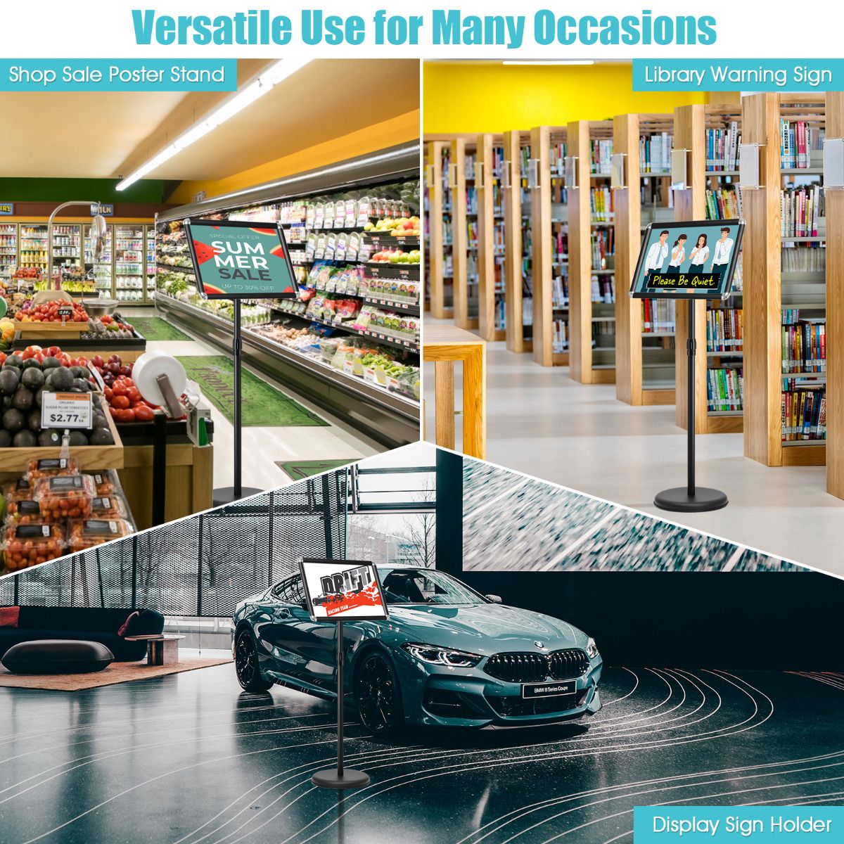 Coast Display standing - Rotatif - 33 x 45 x 134 cm - Noir