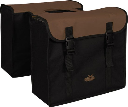 Greenlands - Paire de sacoches de vélo - 34 litres - Noir/Marron