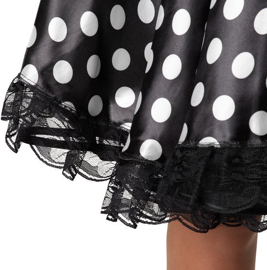 Dressforfun Rockabily lady XL - costume de déguisement pour halloween tenue de soirée carnaval robe de soirée - 302158