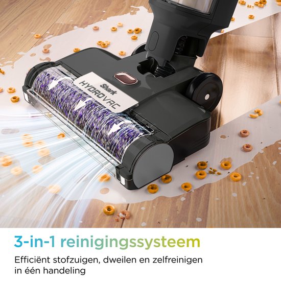 Shark HydroVac Wireless 3-in-1 Floor Cleaner - Aspirer, passer la serpillière et autonettoyer - Aspirateur à manche avec fonction serpillière - Mop humide et sec - WD210EU