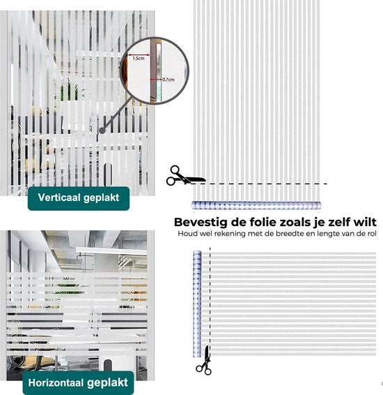 Homewell Film pour fenêtre HR++ 45x300cm - Solaire et isolant - Statique - Rayures
