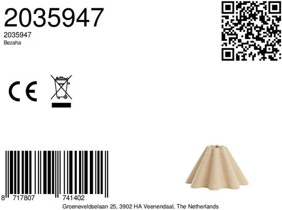 Light & Living - abat-jour - Bezaha - naturel - tissu - Ø 11 cm - E27 - 2035947