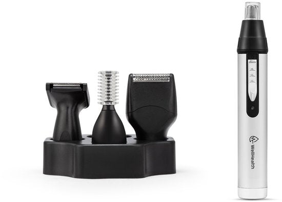 Wellhealth - Tondeuse 4 en 1 pour le nez et les oreilles - Noir
