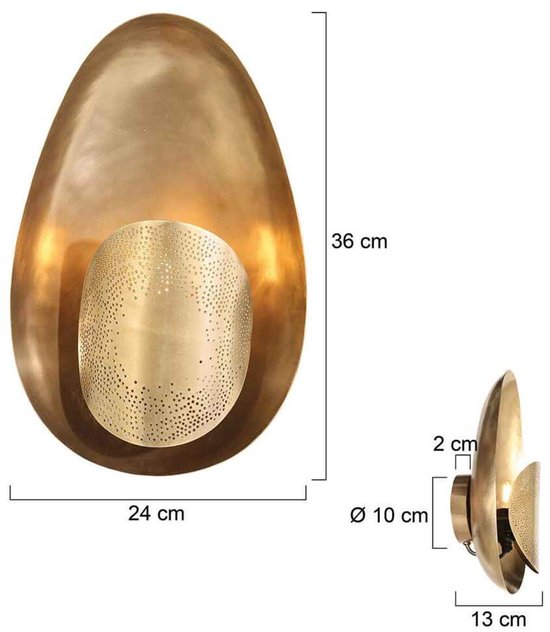 Anne Lighting applique Brassi - bronze - métal - 3680BR