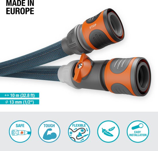 Tuyau textile - GARDENA  - Liano™ Xtreme 10m - orange/noir