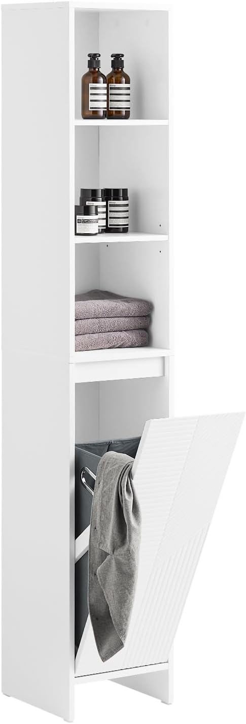 SoBuy Armoire - BZR158-W - MDF - Max. 21kg. - 30x30x170cm - Blanc