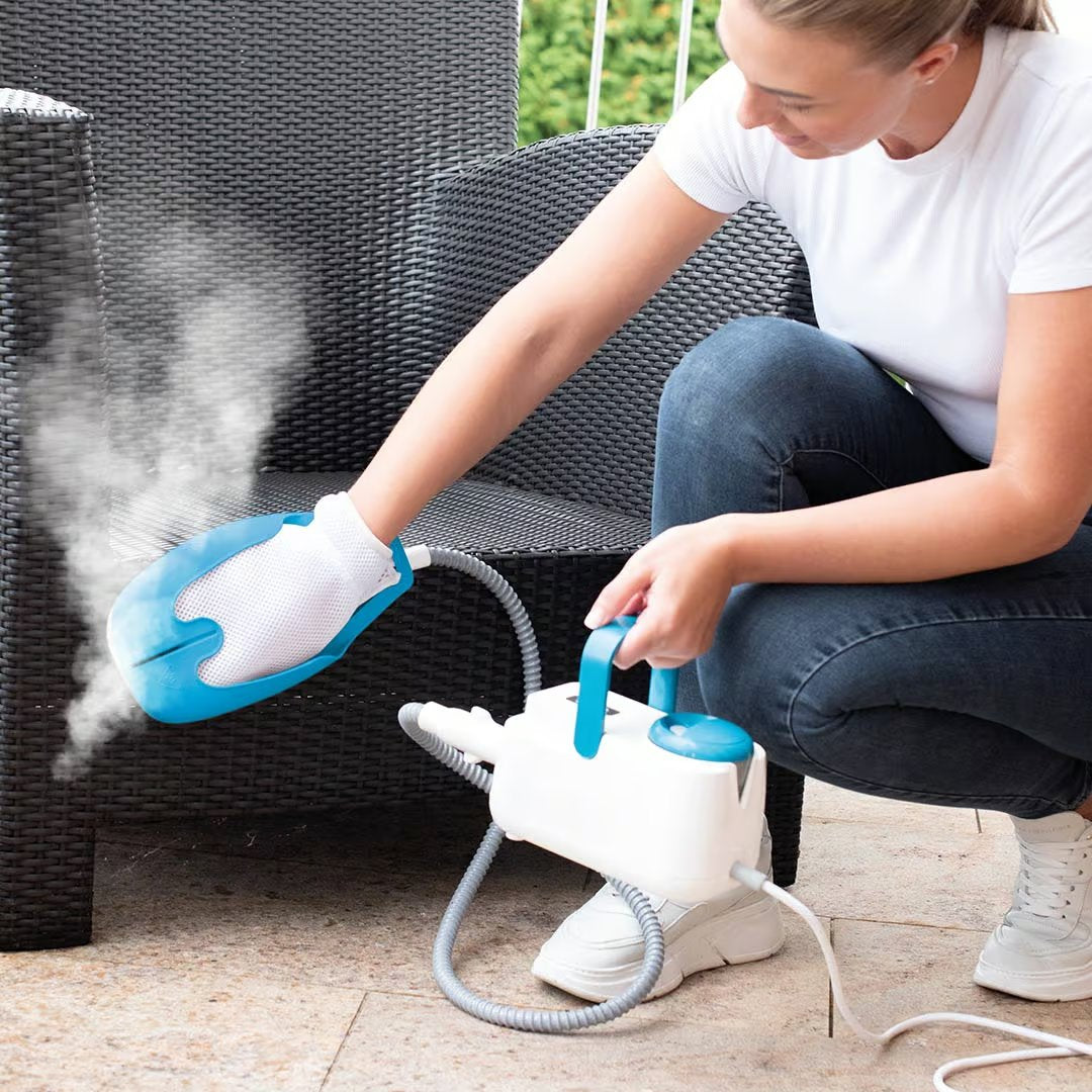 Nettoyeur vapeur à main Livington - Conception ergonomique - Format compact - Nettoyage sans produits chimiques