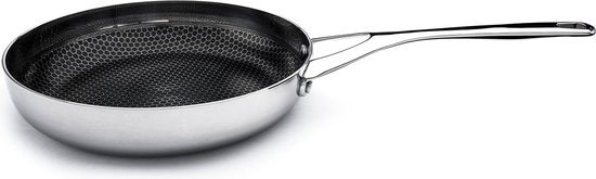 Crowd Cookware - Cocotte Blackbeard Ø28 cm - acier inoxydable - Résistant aux rayures et antiadhésif - Convient à toutes les sources de chaleur, y compris le four - Lavable au lave-vaisselle