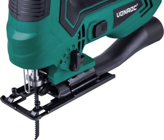 Scie sauteuse VONROC - 550W - Poignée ergonomique en T - Aspiration des poussières - 4 positions du balancier