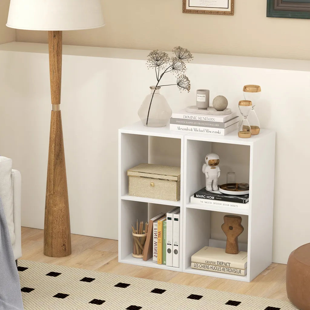 Coast Bookcase White - Meuble cubique à 2 tiroirs - 35 x 33 x 69,5 cm