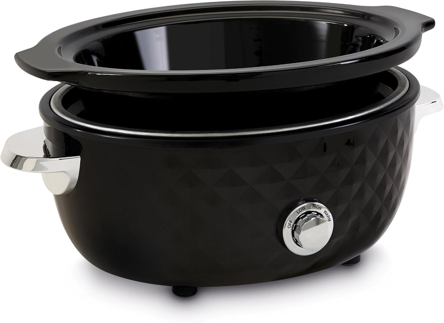 Mijoteuse FRITEL SC 2090 3,3 L – 150 W – 1 à 4 personnes – Récipient en céramique – Noir/chrome – 26 × 35,5 × 23 cm