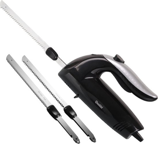 Qualitá® Couteau électrique - Couteau à pain électrique Couteau à viande - Trancheur de pain