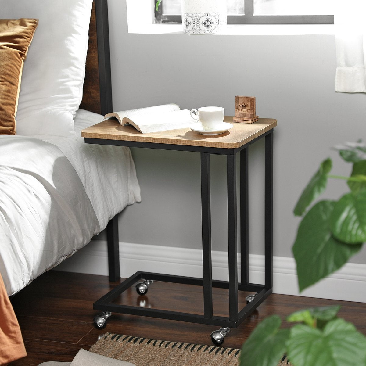 O'DADDY® Table d'appoint - 50 x 35 x 55 cm - bois de manguier