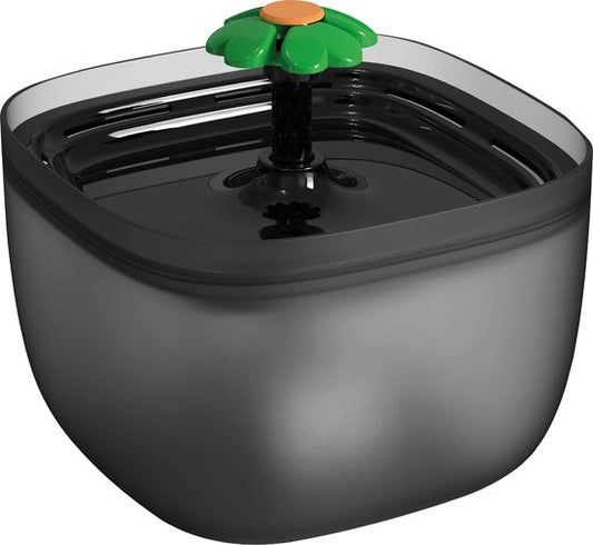 BRASQ Fontaine pour chat et chien 2 litres - Fontaine à eau - Fontaine pour chat - Distributeur d'eau - Abreuvoir pour animaux - Noir - Sans BPA - silencieux - Inclus 4 filtres de rechange + accessoires