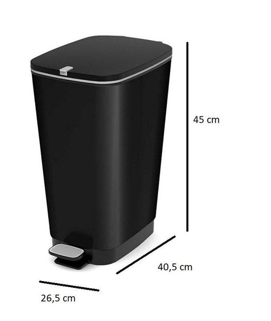Poubelle Chic Bin Style M - 23L - 26.5x40.5x45 - Noir mat