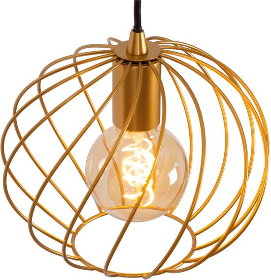 Lucide DANZA - Suspension - Ø 50 cm - 3xE27 - Or mat / Laiton