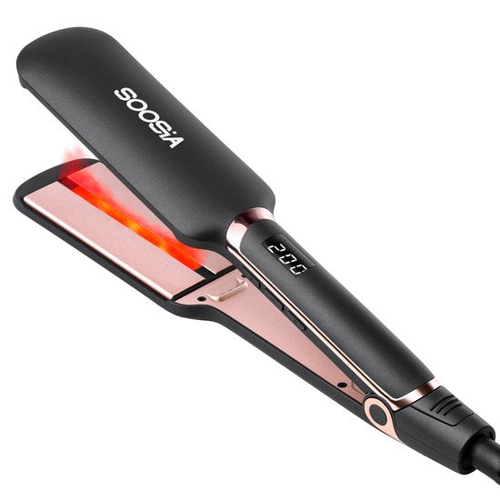 Soosia Infrared Styler - Lisseur infrarouge à plaques extra larges 5 cm - Technologie infrarouge - Pour des cheveux lisses et brillants