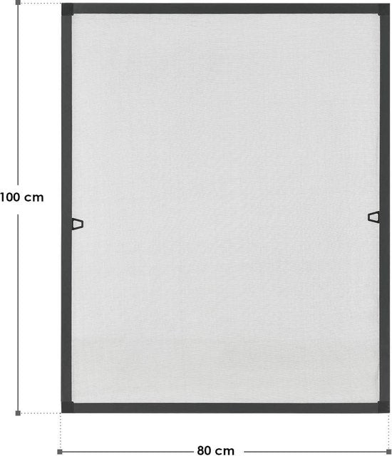 Juskys Moustiquaire / Brise-vue / Persienne - 80 x 100 cm - Noir - Matériel de fixation inclus
