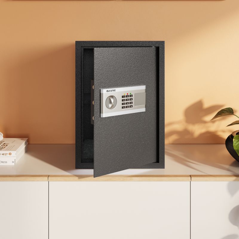 Auronic Coffre-fort électronique extra-large - 54L - Acier - Noir