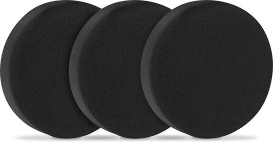 VONROC Disques de polissage/tampons de polissage en mousse pour polisseuses - 125mm, 3 pièces - Noir
